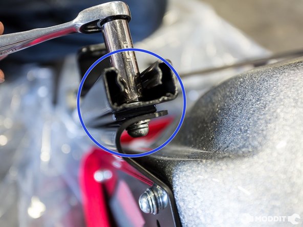 Once all the nuts and bolts are together on the rail, properly tighten all of them together.