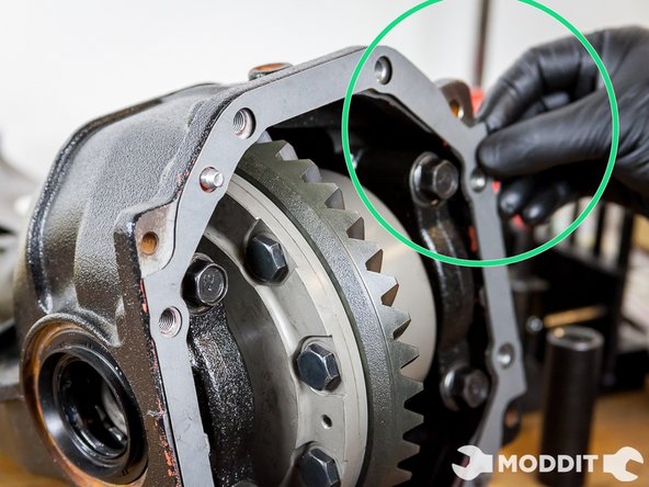 After all business with the internals of the pumpkin are set, begin buttoning up the rear cover of the unit.