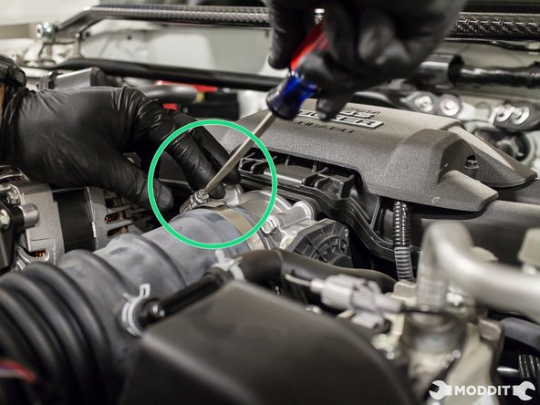 Secure intake tube to the Perrin Intake pipe.