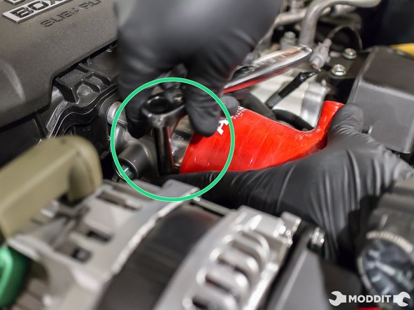 Adjust the Perrin tube with minimal tension on the hose and then tighten clamps.