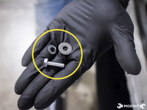 With the Perrin supplied hardware, secure but do not tighten the Perrin pipe to the radiator support.