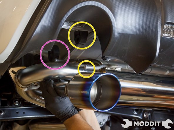 Next, install the rear hanger onto the bushings