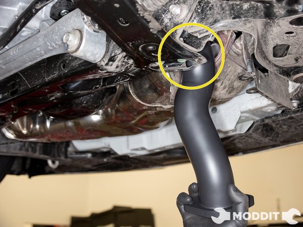 So once you've let out the frustration from the removal of the stock overpipe, its time to install the new aftermarket one.