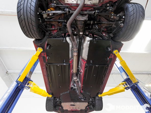 Once this left/fuel tank under tray panel is in you will have completed installing a total flat bottom under tray on your FR-S (or BRZ).