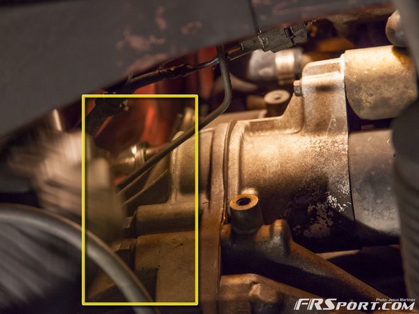 As seen on the images the two bolts are located on the left side of the starter. We have them circled here.