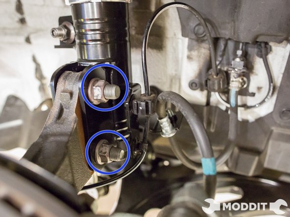 Start with the strut assembly first. Please follow the proper torque specs for the nuts.