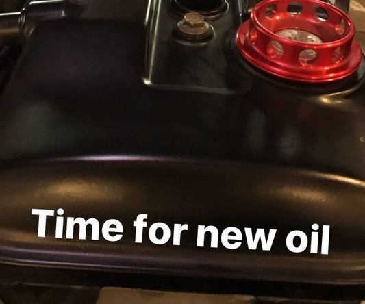 Make sure to fill you top off your oil. Spark plugs should be installed as well along with the the wires.