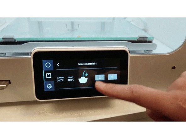 Remove the top lid on your Palette 2 so you can see the buffer area. Holding the move button in bursts of approximately 3 seconds, advance the filament to your hotend.