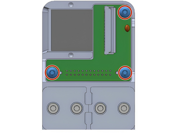 Remove the three M3x5mm button head screws