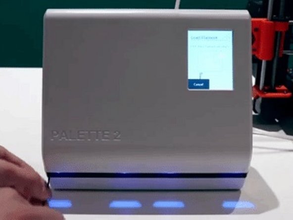 Follow the on screen instructions to clear filament from the outgoing tube and to load filament into the inputs.