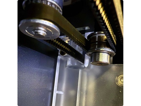 Place the TS in position, ensuring the belt passes through it as pictured.