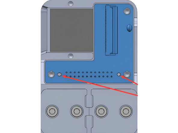 Remove the Fixed End PCB from the Fixed End Mount. There are two locating pins near the bottom of the board, be careful with these when removing the board
