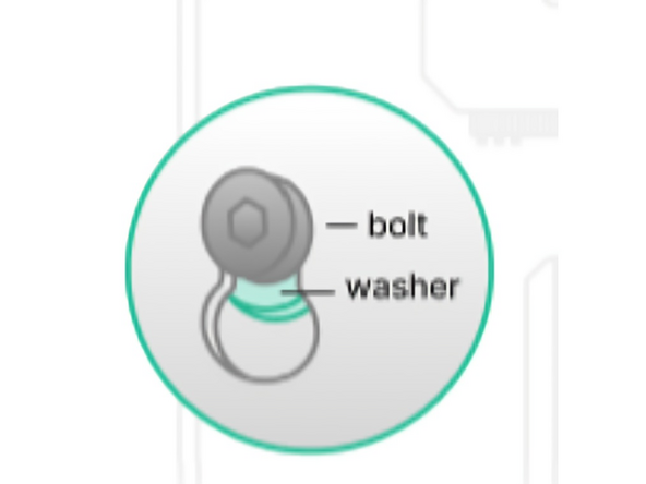 Ensure that the washers are positioned between the Cooling Module sheet metal and the metal standoff on Element, like the close up graphic