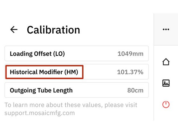 Calibration &gt; Historical Modifier