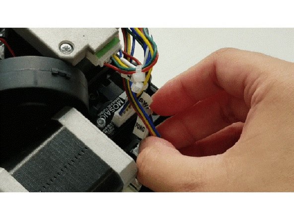 Replace with new encoder and reattach wiring and bolts.