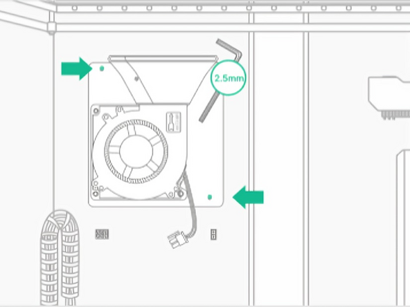 Tighten the 2 bolts identified in the image. The other 2 bolts will only need to be partially tightened to ensure the screws do not fall out.