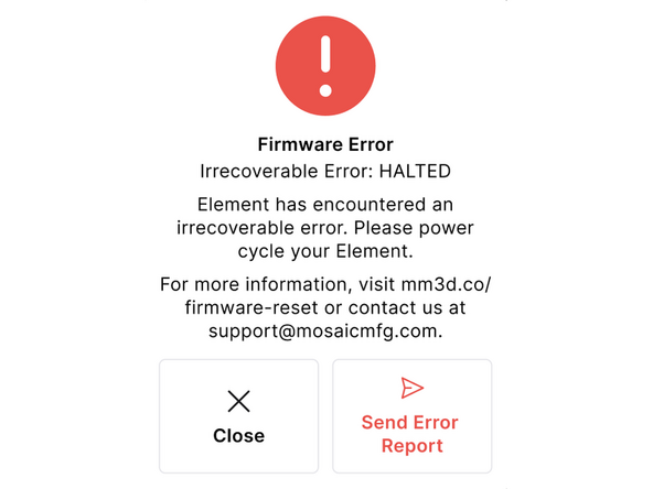 There are two kinds of firmware error: