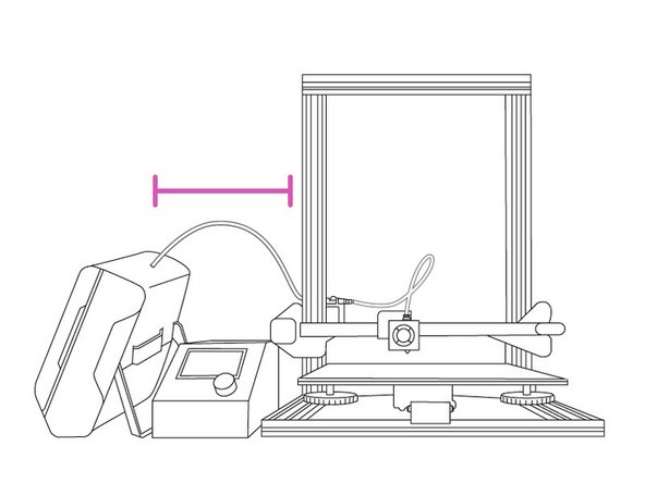 For the majority of Direct Drive printers, the medium length of tubing (800 mm) allows for the extruder to move around the print area comfortably. There is also the large tube (1,100 mm, included in the Palette 2 Pro package) that is optimal for larger printers.