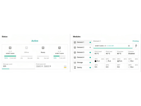 After sending to printer, navigate to the ‘Devices’ tab to monitor the print from the device control screen