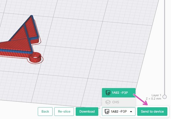 If Palette 3 is selected in connected mode, one file will be available to send to Palette 3 directly, or can be downloaded: a .mcfx for both Palette 3 and the printer.