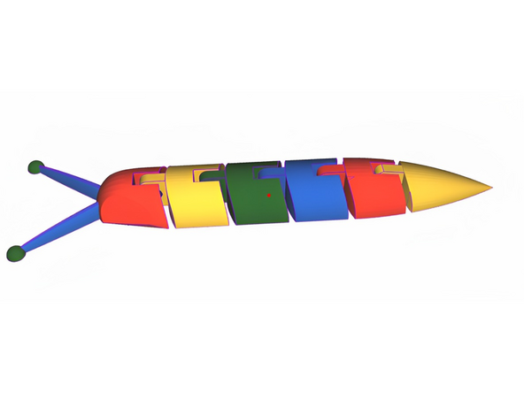 Regions on the model will be outlined in blue. Use the Fill tool to colour regions in