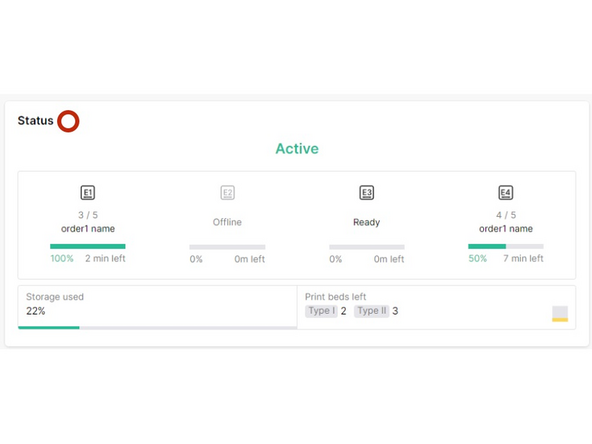 Visit the Devices menu and double-click on the linked Element printer to view its status and controls.