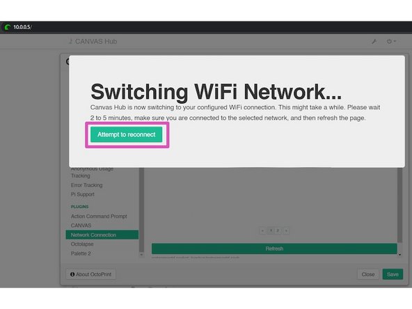 Search for the WiFi network you would like to connect the hub to, and click Connect. From there, enter the password for the WiFi network.
