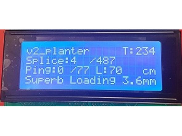 On Palette's screen, you'll see a countdown which advises you how many mm should be fed into your extruder. Extrude enough filament to be as close to 0 mm as possible. Don't worry, even if you're a few mm off, your print should be fine!