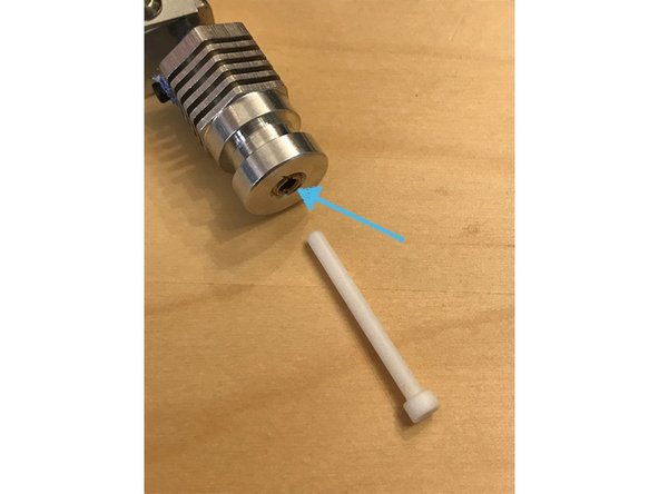 Start by locating the inlet to the hot end.