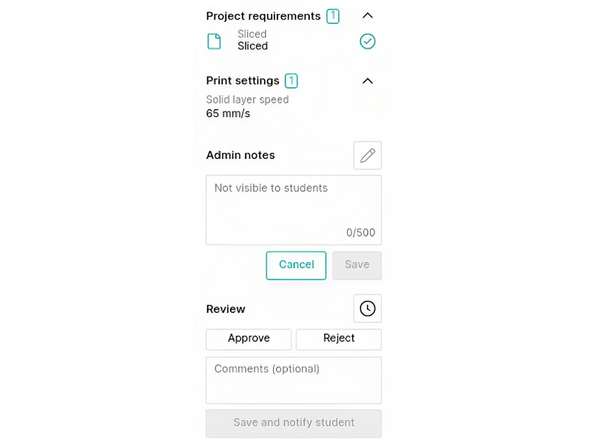 Project requirements: confirms that the requirements for the project have been met