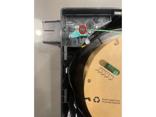 There are two sensors in each Material Pod. The filament will contact the right sensor first, and then the left.