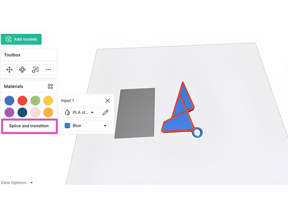 From the materials dropdown, select New material to create a new material profile