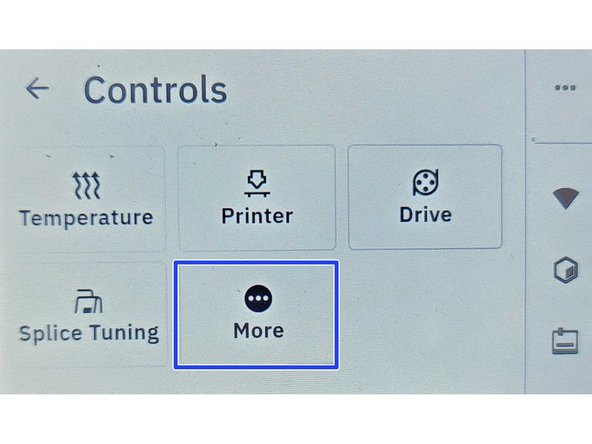 Return to Controls &gt; More
