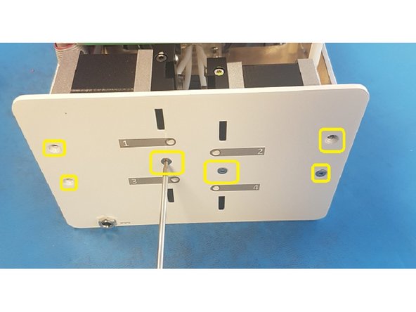 Remove the top lid of your Palette+ by removing the top two screws on each side of your unit. Next, detach the screen by removing the 4 screws using the same 2.0 mm hex key.