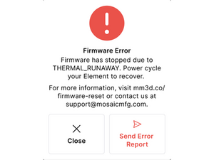 Firmware Error and Reset