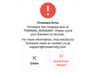 Firmware Error and Reset