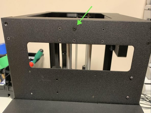 Remove this screw from the left side of the printer.