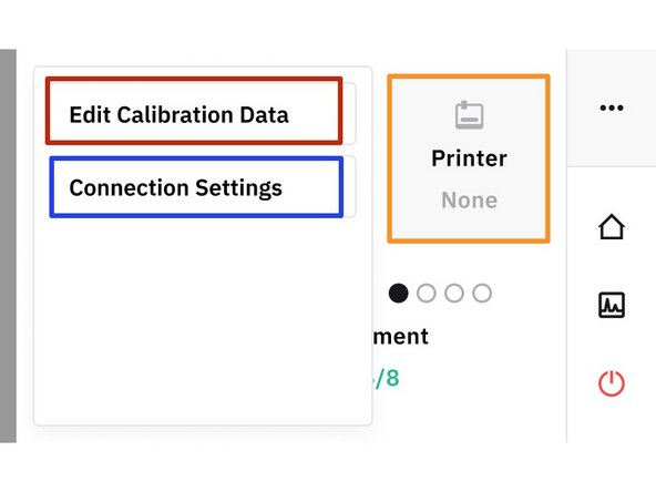 To view the printers that have been connected to your Palette, tap Printer &gt; Connection Settings