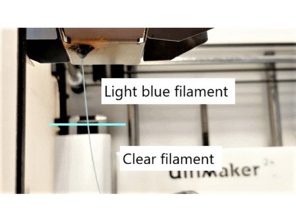 Please ensure you hold the outgoing Teflon tube and that you are prepared to connect it to the Palette 2 without having it tangle as the Ultimaker pulls filament in. Press 'Ready' on the Ultimaker screen and it will start to load, once the printer has finished loading process, press 'Ready' again immediately to stop  loading.