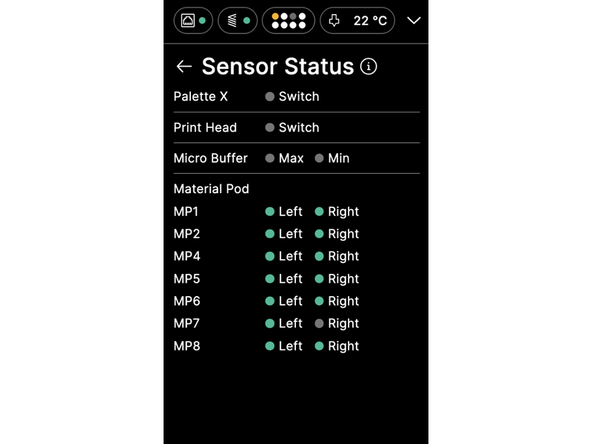 Sensor Status Troubleshooting