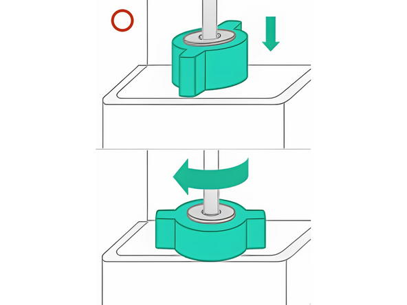 Install the guide tube by rotating the quarter-turn mechanism and replace the magnetic print head cover