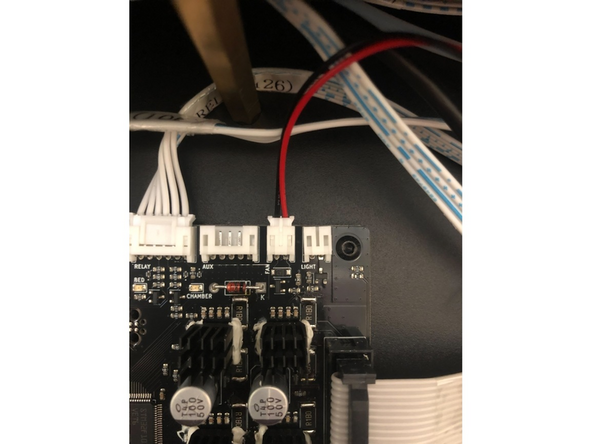 Connect to the indicated port on the mainboard, second from the right, marked 'FAN' in small lettering underneath