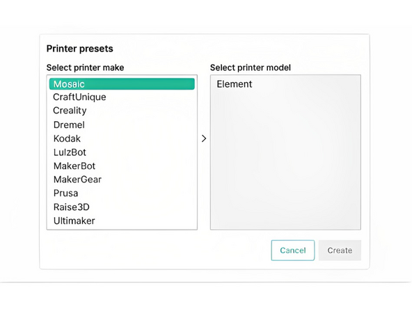 On Canvas, Select Printers &gt; +New Printer
