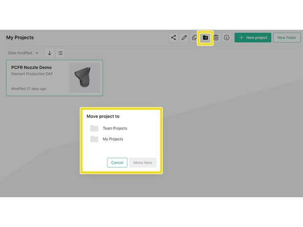 In the Team Projects tab you can review all folders and projects, including who last modified each project. If you switch to list view, you can see who created the projects as well