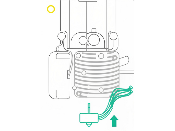 Insert the Hot End into the heatsink. Ensure proper vertical alignment so as to not get any leftover thermal paste inside the heat break.