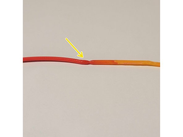 In this photo example, the brittle splice was created using very low heat and cooling in the negative values.
