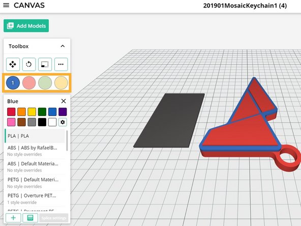 To use the Heat, Compression, and Cooling Factors found during splice tuning, open your project, and select a color swatch or input drive.