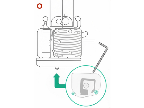 Install the fan shroud and cooling fan back in place by tightening 2 socket-head bolts