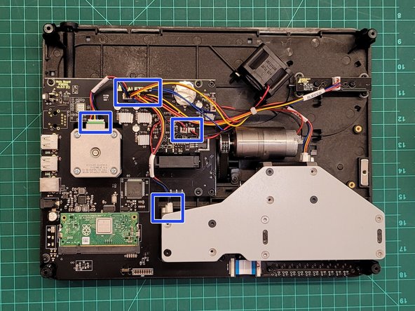Remove the wires from the following ingoing/outgoing motors and two fans.