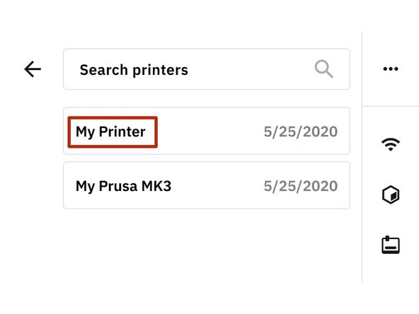 Access the status bar by tapping the 3 dots in the right corner. Tap Printer &gt; My Printer &gt; Edit Printer Name